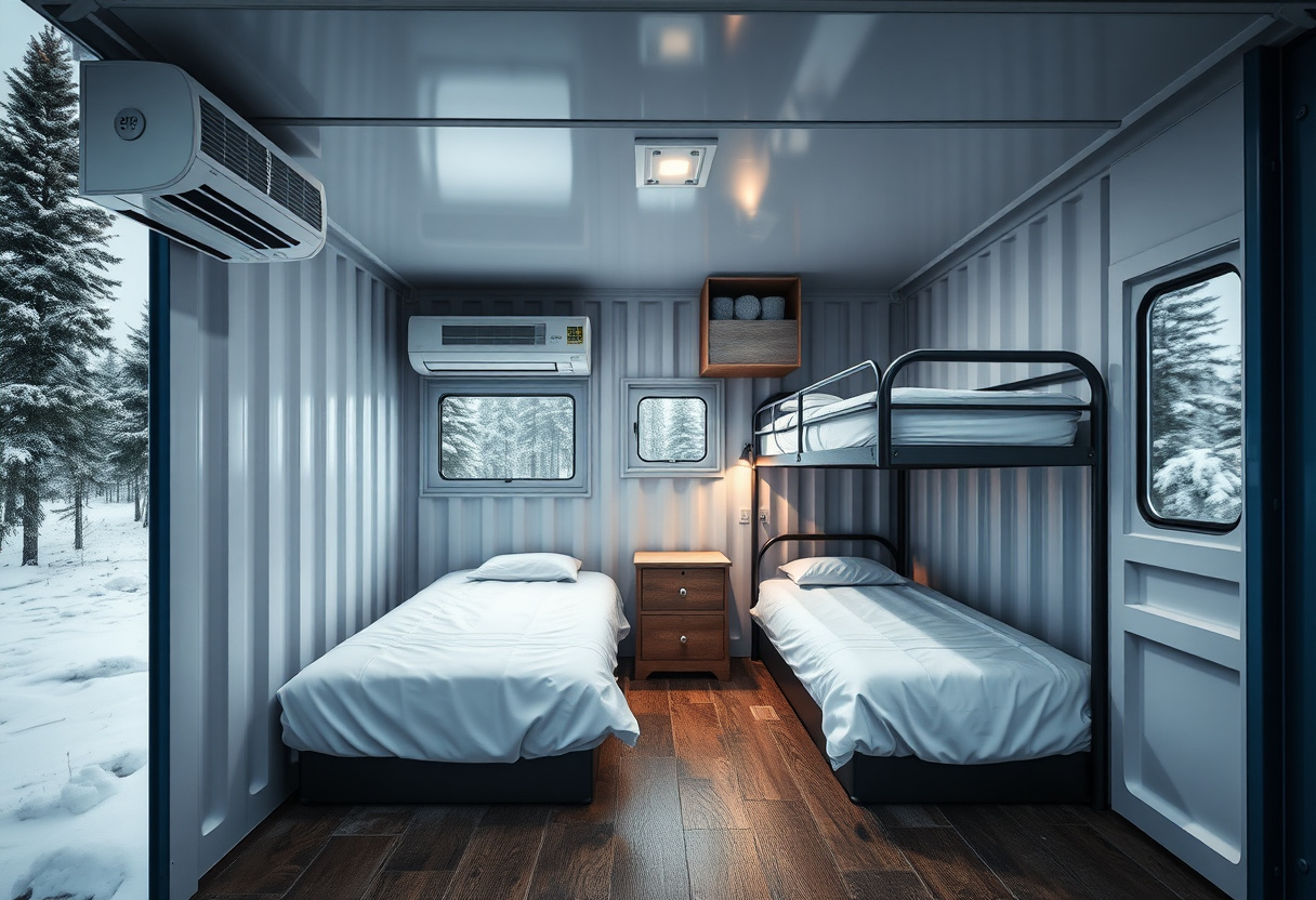 Editorial illustration for Mining Camp Container Sleeper Unit Ontario, Van Blanc field guide