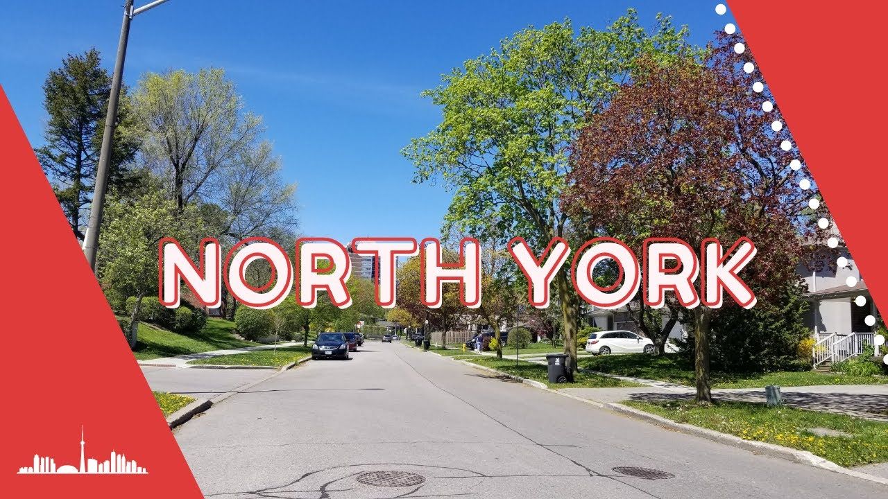 Welcome to North York sign in Toronto; Van Blanc delivers shipping containers into North York and the city core.
