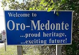 Oro-Medonte township sign near Lake Simcoe; Van Blanc delivers sea cans to Oro-Medonte farms and shoreline properties.