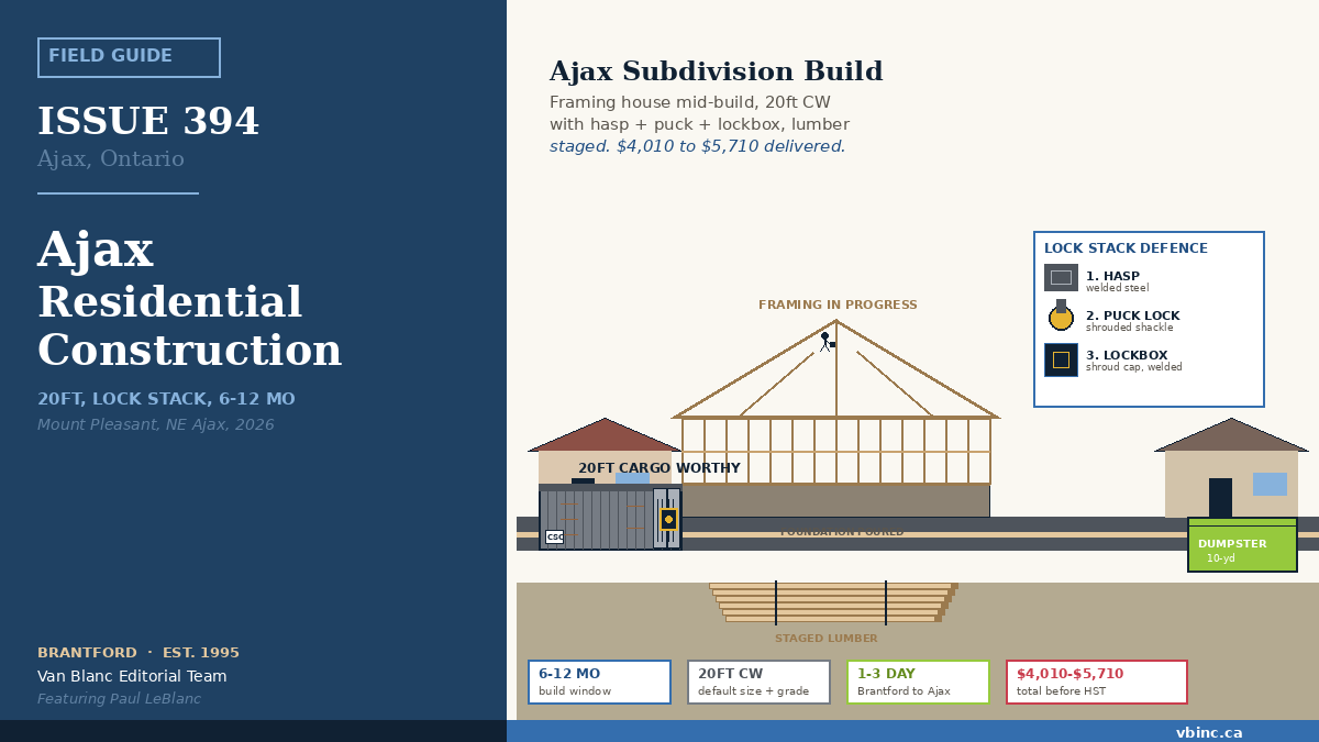 Shipping container for Ajax buyers featuring cargo worthy
