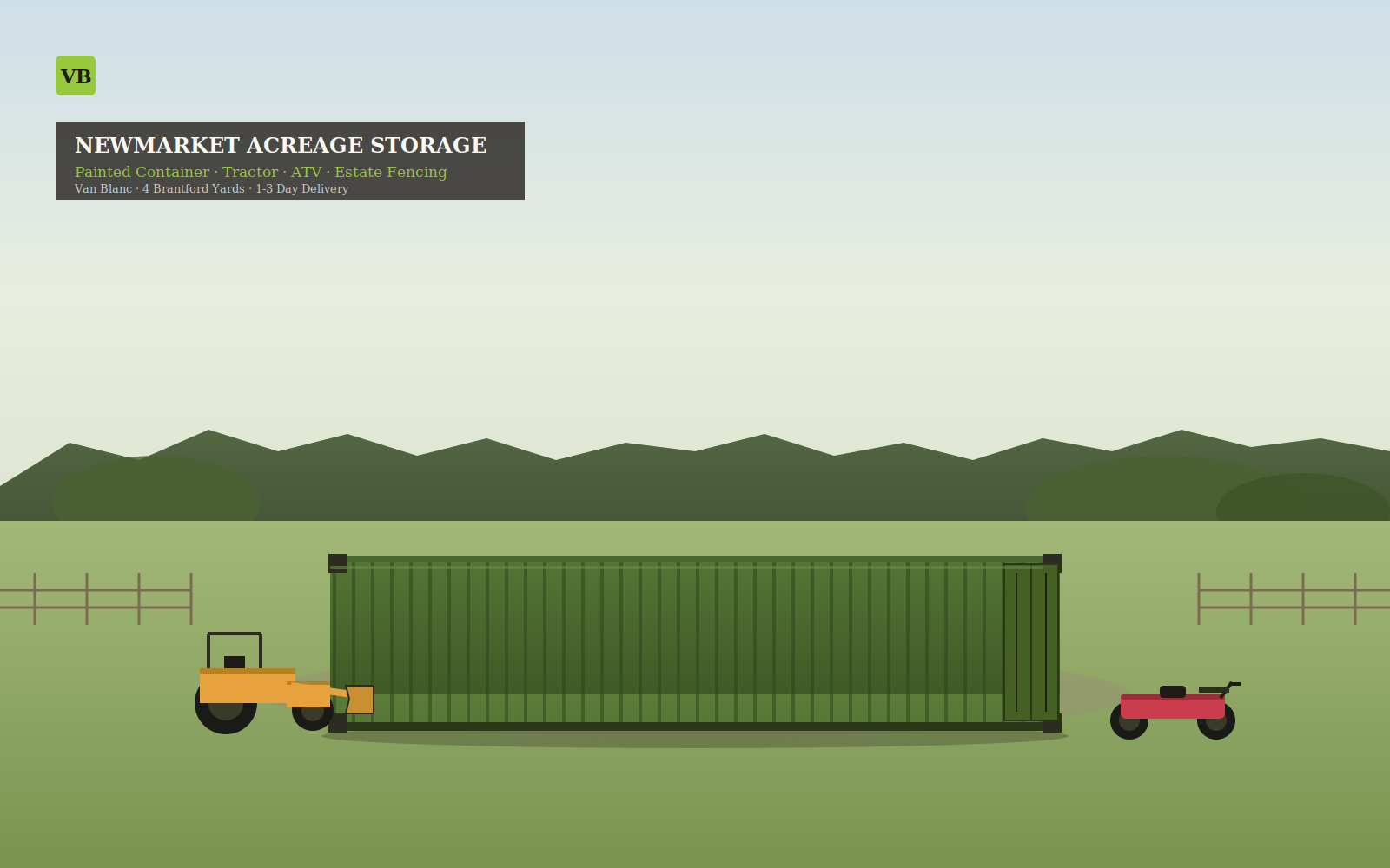 Shipping container for Newmarket buyers featuring tilt-deck (Acreage)