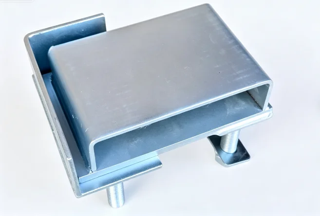 Welded steel lock box for shipping container doors